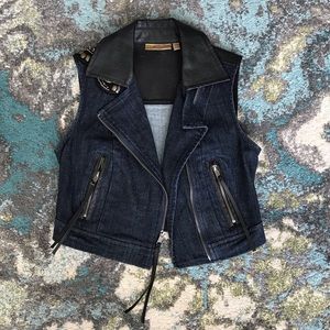 Vera Wang Embellished Denim Vest